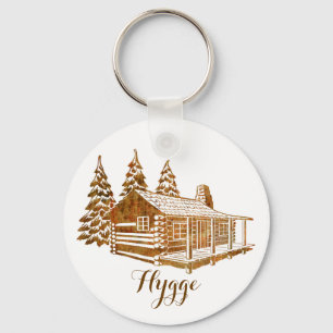 Chaveiro Cabana rústica de madeira Cosy - Hygge ou seu