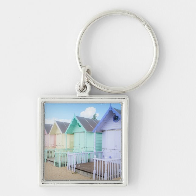 Chaveiro Cabanas da praia da ilha de Mersea (Frente)