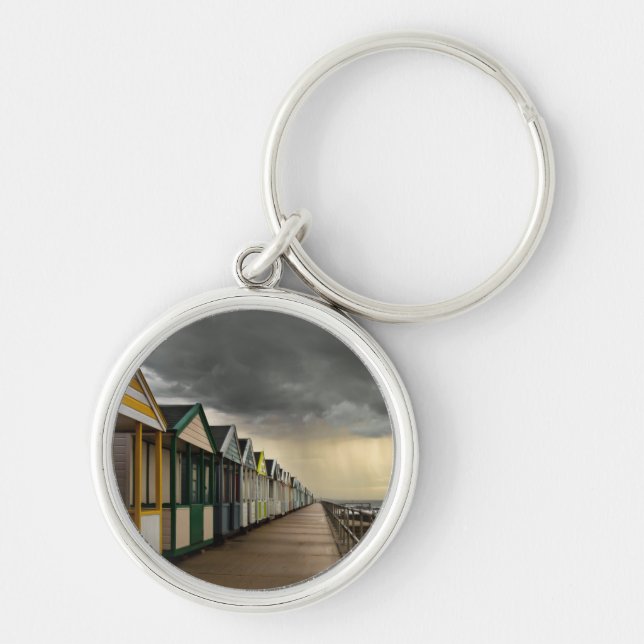 Chaveiro Cabanas da praia em uma tempestade | Southwold do (Frente)