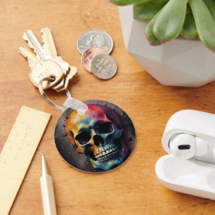 Chaveiro Cabeça colorida do crânio