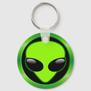 CHAVEIRO CABEÇA DE ALIENÍGENA VERDE