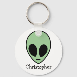 Chaveiro Cabeça de Alienígena Verde Personalizada