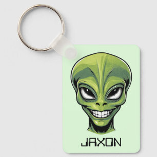 Chaveiro Cabeça de Alienígena Verde Personalizada