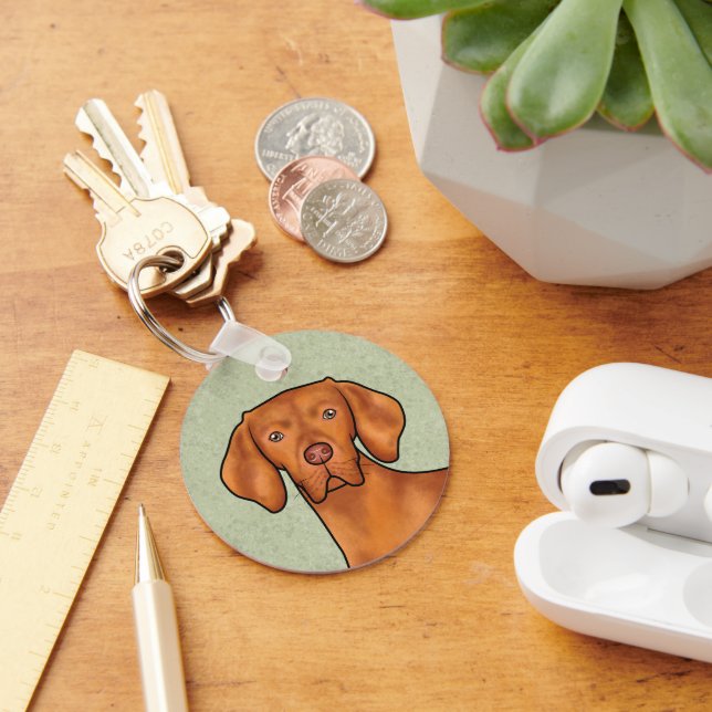 Chaveiro Cabeça de cachorro Pointer Cartoon Vizsla Húngaro  (Mesa)