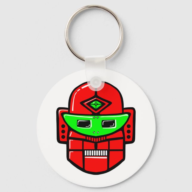 Chaveiro Cabeça de Robô Retro (Frente)