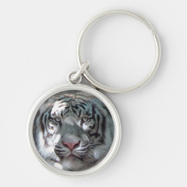 Chaveiro Cabeça de Tigre Branco (Frente)