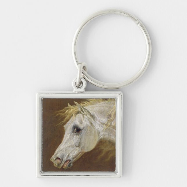 Chaveiro Cabeça de um cavalo árabe cinzento (óleo em canvas (Frente)