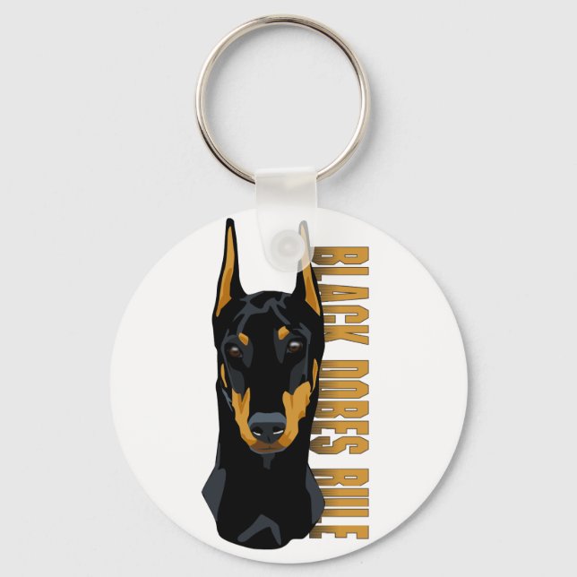 Chaveiro Cabeça Doberman, Regra dos Dobros Negros (Frente)