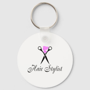 Chaveiro Cabeleireiro (rosa/tesouras)