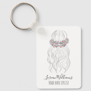 Chaveiro Cabelo Boho Cabeleireiro de Noiva Floral Romântico