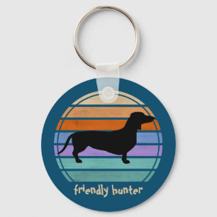 Chaveiro Cabelo Curto Dachshund - Silhouette 1