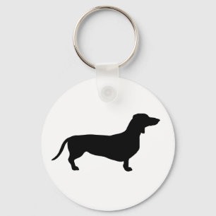 Chaveiro Cabelo Curto Dachshund - Silhouette 1
