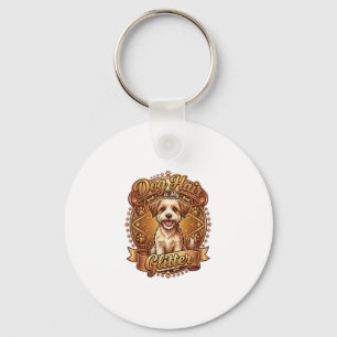 Chaveiro Cabelo De Cachorro É Fita Dourada Fofa Brilhante_1