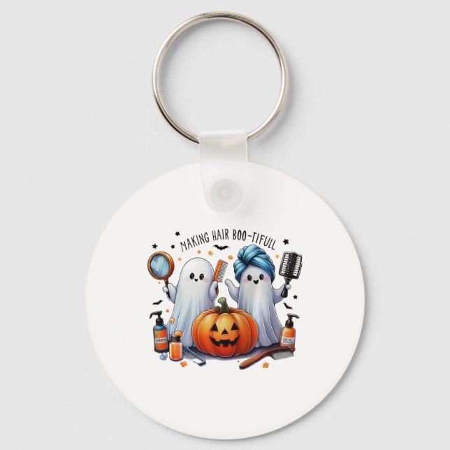 Chaveiro Cabelo do fazer Bootizado Halloween Stylist Ghost (Frente)
