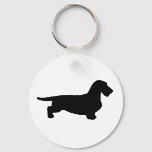 Chaveiro Cabelo grosso Dachshund - Silhouette 1