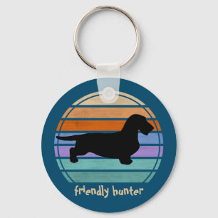 Chaveiro Cabelo grosso Dachshund - Silhouette 1