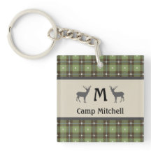 Cabine de veados Xadrez verde