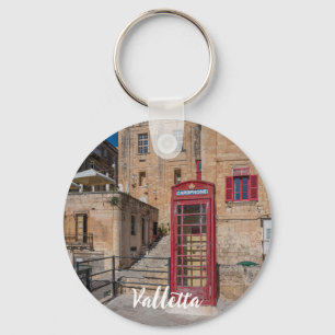 Chaveiro Cabine telefônica vermelha em La Valetta Malta