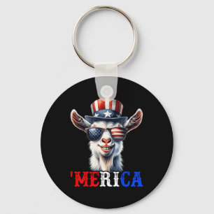 Chaveiro Cabra Merica Patriótica 4 De Julho Engraçado Crian