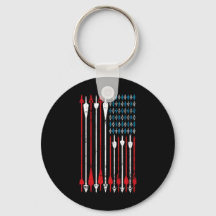 Chaveiro Caça ao Arco Vintage American Flag Archery
