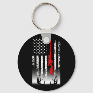 Chaveiro Caça de veados à bandeira americana