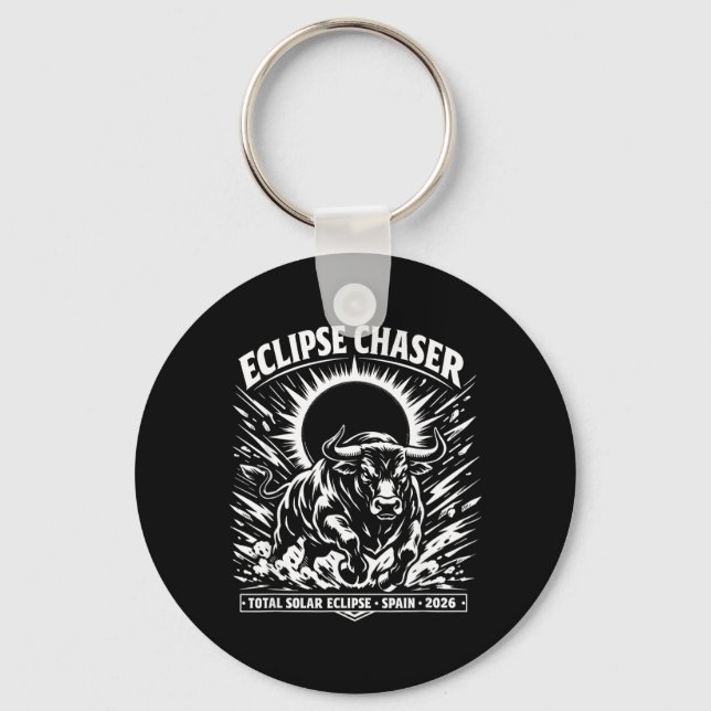 Chaveiro Caçador de Eclipse Espanha Eclipse Total do Sol 20 (Frente)