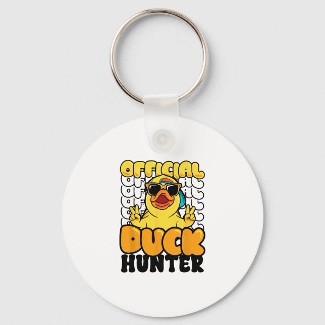 Chaveiro Caçador de Patos Oficial Funny Rubber Duckie Caça  (Frente)