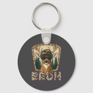Chaveiro Caçador de Veado Bruh Camuflagem Engraçada Caça a