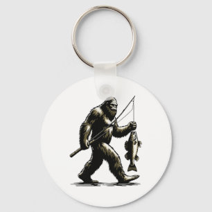 Chaveiro Caçador de Walleye Bigfoot Sasquatch Pescador de W