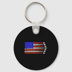 Chaveiro Caças patrióticos americanos bandeira dos eua 4 de