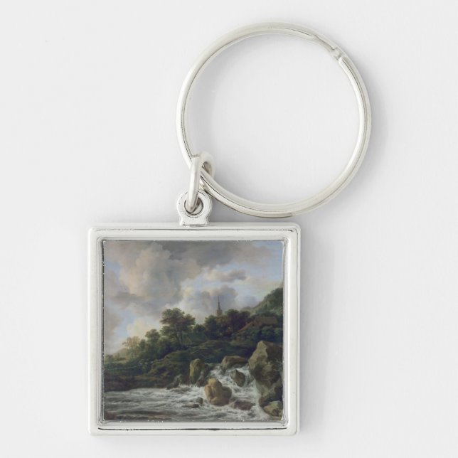 Chaveiro Cachoeira perto de uma vila, c.1665-70 (Frente)
