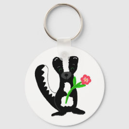 Chaveiro Cachorrinho Fofo Com Uma Flor