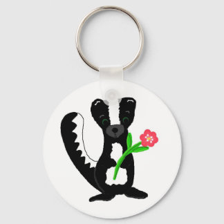 Chaveiro Cachorrinho Fofo Com Uma Flor