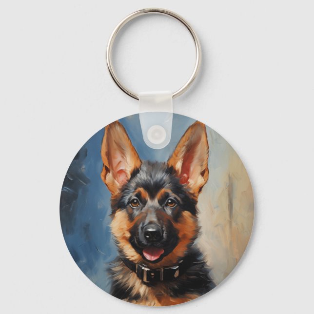 Chaveiro cachorrinho german shepherd (Frente)