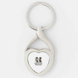 Chaveiro Cachorrinhos de Dachshund Engraçados para Cocktail