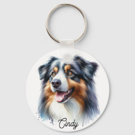 Chaveiro Cachorro Australiano de três cores