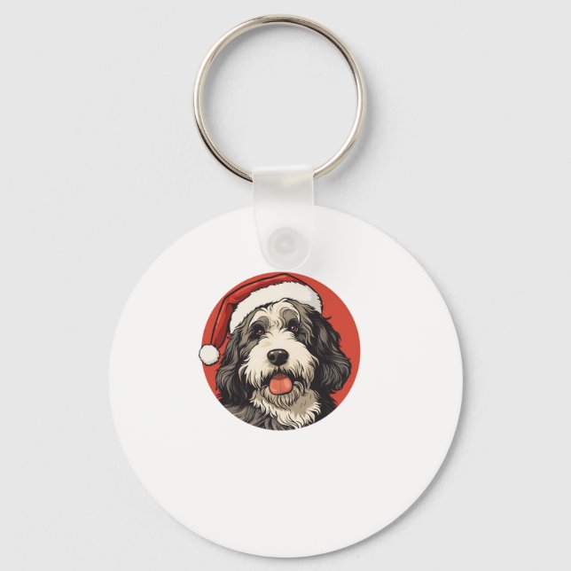 Chaveiro Cachorro Bernedoodle Doodle Doodle Doodle Dood Bon (Frente)