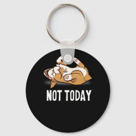 Chaveiro Cachorro Bonito Engraçado Corgi Não Hoje Animal Pr