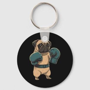 Chaveiro Cachorro Boxe Pug Boxerador Luvas de Boxe Mma Kick