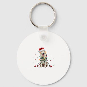 Chaveiro Cachorro Boxer Branco Suéter de Natal Feio Funny X