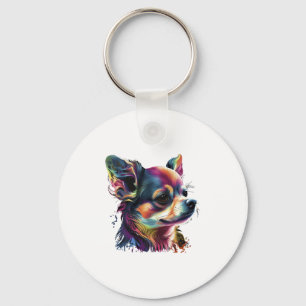 Chaveiro Cachorro Cachorro de Pintura do Abstrato Chihuahua