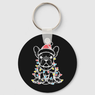 Chaveiro Cachorro Cachorro Francês Buldogue Xmas Frenchie M