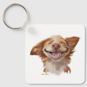 Chaveiro Cachorro Cartoon com Grande Sorriso