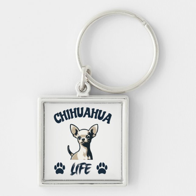 Chaveiro Cachorro Chihuahua engraçado (Frente)