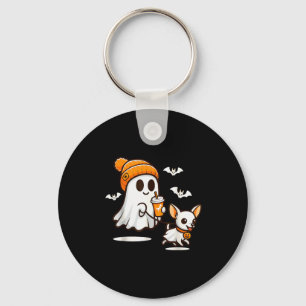 Chaveiro Cachorro Chihuahua Fantasma Engraçado Andando Mulh