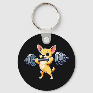 Chaveiro Cachorro Chihuahua levantamento de peso musculação