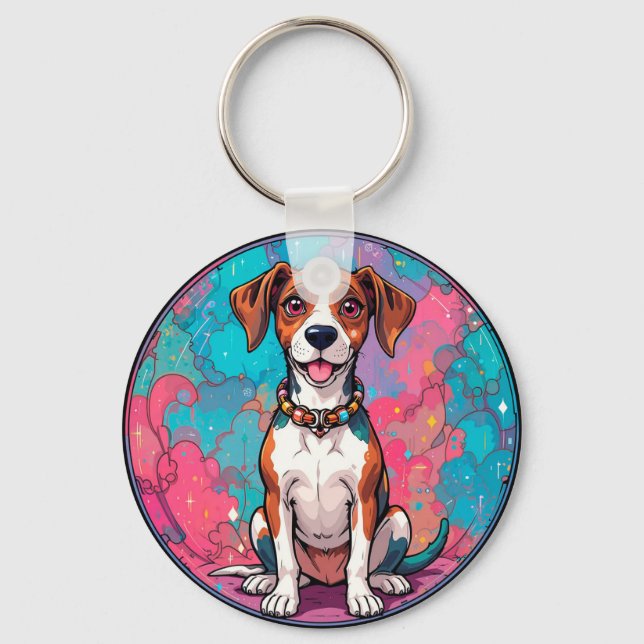 Chaveiro 🐶 Cachorro Colorido Para Carregar Todos os Dias � (Frente)