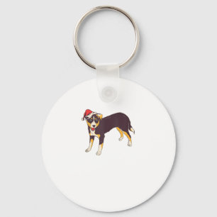 Chaveiro Cachorro com Papai Noel - Feliz Natal