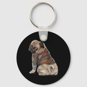Chaveiro Cachorro Com Tradicional Tatuagem De Dragão Japonê