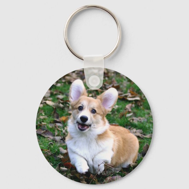 Chaveiro Cachorro Corgi Corgês Cortado Pulando (Frente)